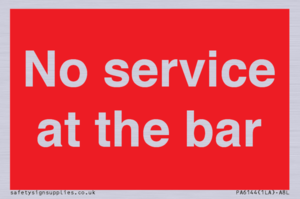 No service at the bar